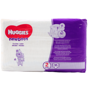 پوشک هاگیز سایز ۲ بسته ۳۵ عددی Huggies